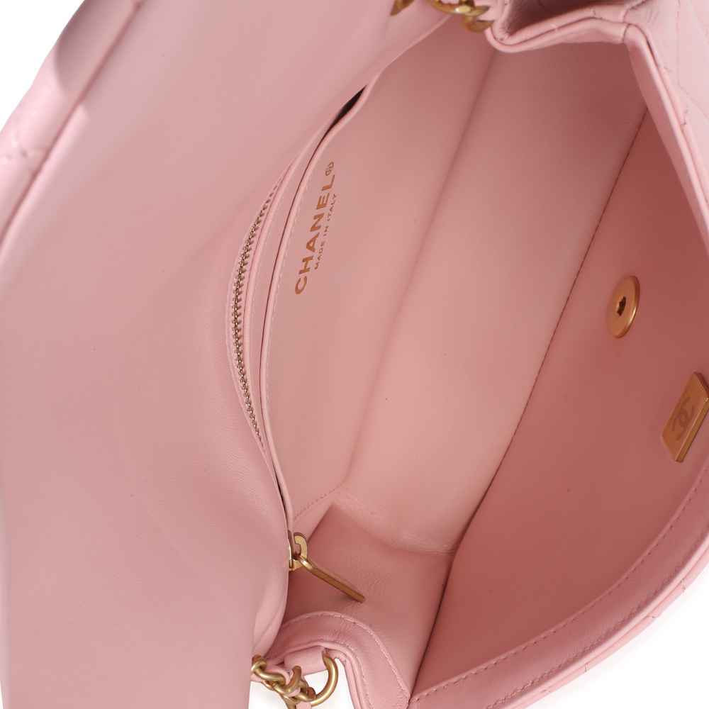 Chanel Pink Quilted Lambskin Small CC Crush Flap Bag - Picture 6 of 8